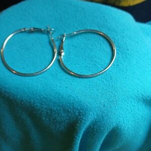 Elegant Silver Hoop Earrings